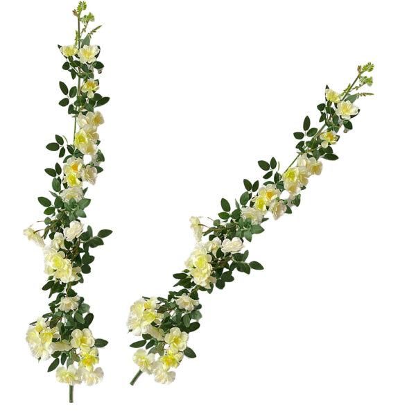 Blomsterranke – Kunstig blomstergren til altan, silke, 140 cm - Billede 5