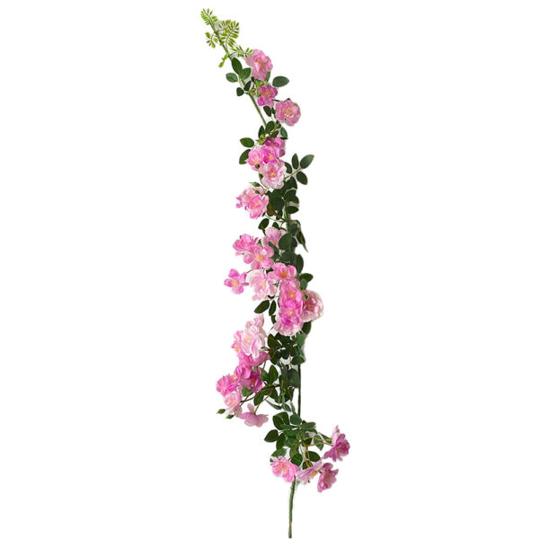 Blomsterranke – Kunstig blomstergren til altan, silke, 140 cm - Billede 3