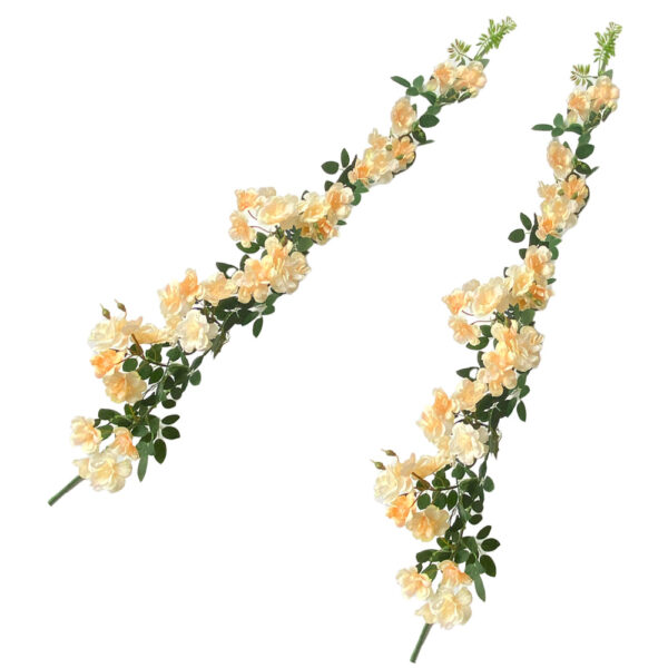 Blomsterranke – Kunstig blomstergren til altan, silke, 140 cm - Billede 4